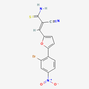 3-[5-(2-bromo-4-nitrophenyl)-2-furyl]-2-cyano-2-propenethioamide