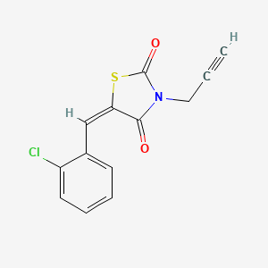 (5E)-5-(2-chlorobenzylidene)-3-(prop-2-yn-1-yl)-1,3-thiazolidine-2,4-dione