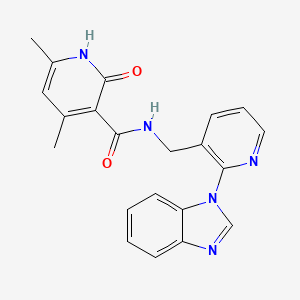 N-[[2-(benzimidazol-1-yl)pyridin-3-yl]methyl]-4,6-dimethyl-2-oxo-1H-pyridine-3-carboxamide