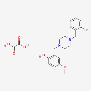 2-[[4-[(2-Bromophenyl)methyl]piperazin-1-yl]methyl]-4-methoxyphenol;oxalic acid