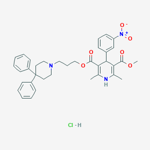 molecular formula C36H40ClN3O6 B049109 盐酸尼古地平，(+/-) CAS No. 113317-61-6