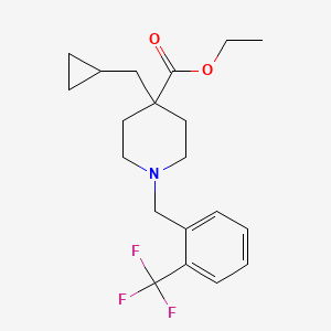 ethyl 4-(cyclopropylmethyl)-1-[2-(trifluoromethyl)benzyl]-4-piperidinecarboxylate