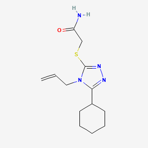 molecular formula C13H20N4OS B4910911 2-[(4-ALLYL-5-CYCLOHEXYL-4H-1,2,4-TRIAZOL-3-YL)SULFANYL]ACETAMIDE 