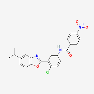 N-{4-chloro-3-[5-(propan-2-yl)-1,3-benzoxazol-2-yl]phenyl}-4-nitrobenzamide