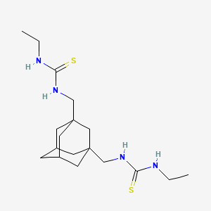 molecular formula C18H32N4S2 B4910930 1-Ethyl-3-[[3-[(ethylcarbamothioylamino)methyl]-1-adamantyl]methyl]thiourea 