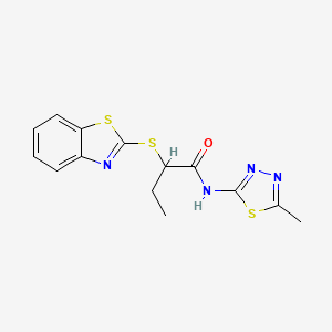 2-(1,3-benzothiazol-2-ylsulfanyl)-N-(5-methyl-1,3,4-thiadiazol-2-yl)butanamide