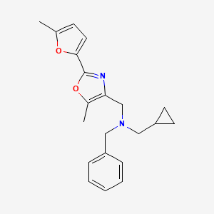 N-benzyl-1-cyclopropyl-N-{[5-methyl-2-(5-methyl-2-furyl)-1,3-oxazol-4-yl]methyl}methanamine