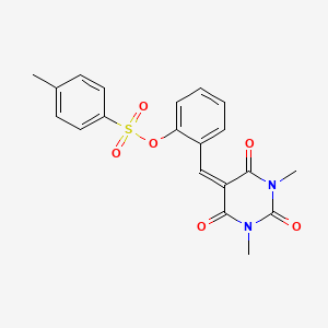 molecular formula C20H18N2O6S B4911035 2-[(1,3-DIMETHYL-2,4,6-TRIOXO-1,3-DIAZINAN-5-YLIDENE)METHYL]PHENYL 4-METHYLBENZENE-1-SULFONATE 