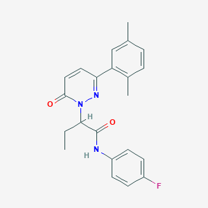 2-[3-(2,5-dimethylphenyl)-6-oxopyridazin-1(6H)-yl]-N-(4-fluorophenyl)butanamide