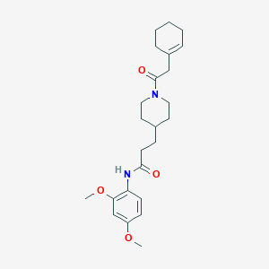 molecular formula C24H34N2O4 B4911120 3-[1-(1-cyclohexen-1-ylacetyl)-4-piperidinyl]-N-(2,4-dimethoxyphenyl)propanamide 