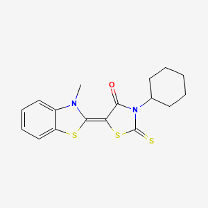 3-cyclohexyl-5-(3-methyl-1,3-benzothiazol-2(3H)-ylidene)-2-thioxo-1,3-thiazolidin-4-one