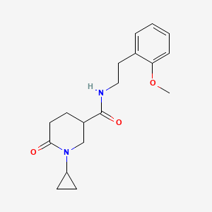 molecular formula C18H24N2O3 B4911127 1-cyclopropyl-N-[2-(2-methoxyphenyl)ethyl]-6-oxo-3-piperidinecarboxamide 