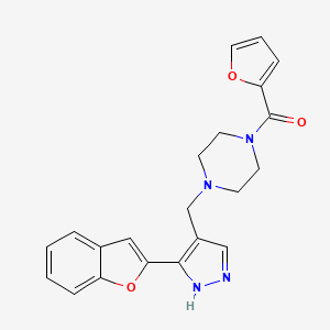 [4-[[5-(1-benzofuran-2-yl)-1H-pyrazol-4-yl]methyl]piperazin-1-yl]-(furan-2-yl)methanone