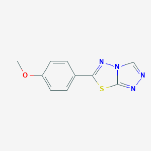 molecular formula C10H8N4OS B491114 6-(4-methoxyphenyl)-[1,2,4]triazolo[3,4-b][1,3,4]thiadiazole CAS No. 438474-74-9