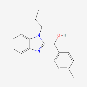 molecular formula C18H20N2O B4911198 (4-methylphenyl)(1-propyl-1H-benzimidazol-2-yl)methanol 