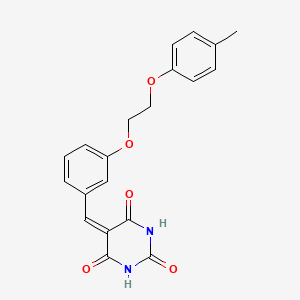 molecular formula C20H18N2O5 B4911203 5-({3-[2-(4-METHYLPHENOXY)ETHOXY]PHENYL}METHYLIDENE)-1,3-DIAZINANE-2,4,6-TRIONE 