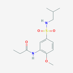 N-[2-methoxy-5-(2-methylpropylsulfamoyl)phenyl]propanamide