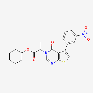 Cyclohexyl 2-[5-(3-nitrophenyl)-4-oxothieno[2,3-d]pyrimidin-3-yl]propanoate