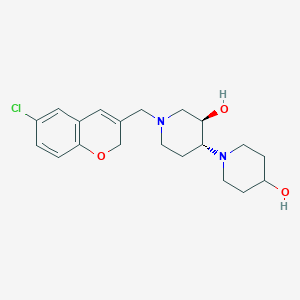 (3R,4R)-1-[(6-chloro-2H-chromen-3-yl)methyl]-4-(4-hydroxypiperidin-1-yl)piperidin-3-ol