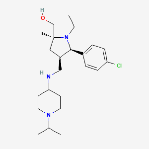 molecular formula C23H38ClN3O B4911234 [(2S,4R,5R)-5-(4-chlorophenyl)-1-ethyl-2-methyl-4-[[(1-propan-2-ylpiperidin-4-yl)amino]methyl]pyrrolidin-2-yl]methanol 