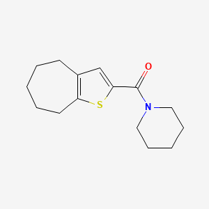 molecular formula C15H21NOS B4911239 PIPERIDINO(5,6,7,8-TETRAHYDRO-4H-CYCLOHEPTA[B]THIOPHEN-2-YL)METHANONE 