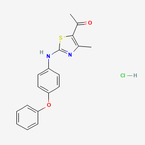 molecular formula C18H17ClN2O2S B4911247 1-[4-methyl-2-(4-phenoxyanilino)-1,3-thiazol-5-yl]ethanone;hydrochloride 