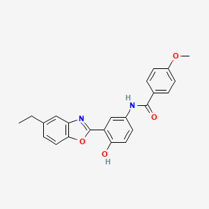 molecular formula C23H20N2O4 B4911252 N-[3-(5-ethyl-1,3-benzoxazol-2-yl)-4-hydroxyphenyl]-4-methoxybenzamide CAS No. 5771-75-5