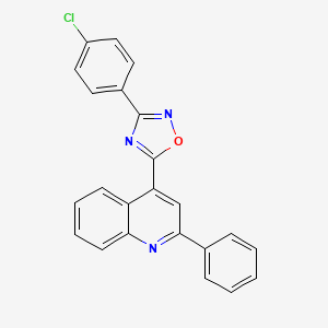 4-[3-(4-chlorophenyl)-1,2,4-oxadiazol-5-yl]-2-phenylquinoline