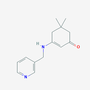 5,5-Dimethyl-3-(pyridin-3-ylmethylamino)cyclohex-2-en-1-one