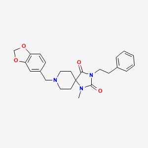 8-(1,3-benzodioxol-5-ylmethyl)-1-methyl-3-(2-phenylethyl)-1,3,8-triazaspiro[4.5]decane-2,4-dione