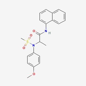 molecular formula C21H22N2O4S B4911356 2-(4-methoxy-N-methylsulfonylanilino)-N-naphthalen-1-ylpropanamide 