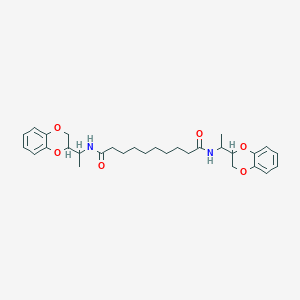 N,N'-bis[1-(2,3-dihydro-1,4-benzodioxin-2-yl)ethyl]decanediamide