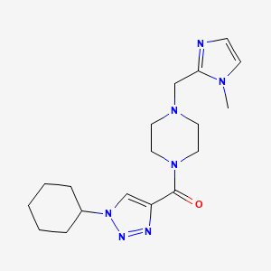 (1-Cyclohexyltriazol-4-yl)-[4-[(1-methylimidazol-2-yl)methyl]piperazin-1-yl]methanone