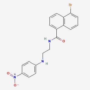 molecular formula C19H16BrN3O3 B4911392 5-bromo-N-{2-[(4-nitrophenyl)amino]ethyl}-1-naphthamide 