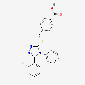 4-({[5-(2-chlorophenyl)-4-phenyl-4H-1,2,4-triazol-3-yl]thio}methyl)benzoic acid