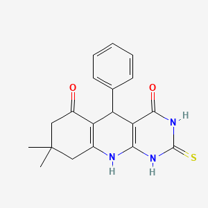 8,8-dimethyl-5-phenyl-2-thioxo-2,3,5,8,9,10-hexahydropyrimido[4,5-b]quinoline-4,6(1H,7H)-dione