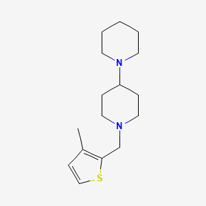 molecular formula C16H26N2S B4911425 1'-[(3-methyl-2-thienyl)methyl]-1,4'-bipiperidine 