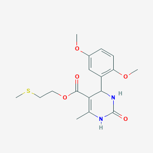 2-(Methylsulfanyl)ethyl 4-(2,5-dimethoxyphenyl)-6-methyl-2-oxo-1,2,3,4-tetrahydropyrimidine-5-carboxylate