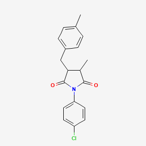 molecular formula C19H18ClNO2 B4911459 1-(4-Chlorophenyl)-3-methyl-4-[(4-methylphenyl)methyl]pyrrolidine-2,5-dione CAS No. 511239-01-3