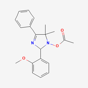 molecular formula C20H22N2O3 B4911471 1-(acetyloxy)-2-(2-methoxyphenyl)-5,5-dimethyl-4-phenyl-2,5-dihydro-1H-imidazole 