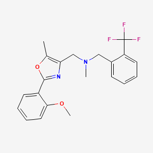 1-[2-(2-methoxyphenyl)-5-methyl-1,3-oxazol-4-yl]-N-methyl-N-[2-(trifluoromethyl)benzyl]methanamine