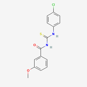 molecular formula C15H13ClN2O2S B4911518 N-[(4-chlorophenyl)carbamothioyl]-3-methoxybenzamide 