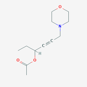 molecular formula C12H19NO3 B4911523 1-ethyl-4-(4-morpholinyl)-2-butyn-1-yl acetate 