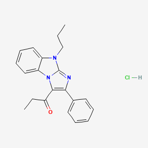 molecular formula C21H22ClN3O B4911535 1-(2-Phenyl-4-propylimidazo[1,2-a]benzimidazol-1-yl)propan-1-one;hydrochloride 