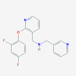 molecular formula C18H15F2N3O B4911537 N-[[2-(2,4-difluorophenoxy)pyridin-3-yl]methyl]-1-pyridin-3-ylmethanamine 