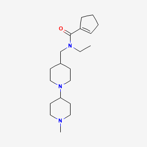 molecular formula C20H35N3O B4911567 N-ethyl-N-[[1-(1-methylpiperidin-4-yl)piperidin-4-yl]methyl]cyclopentene-1-carboxamide 