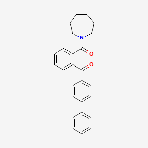 molecular formula C26H25NO2 B4911603 [2-(Azepan-1-ylcarbonyl)phenyl](biphenyl-4-YL)methanone 