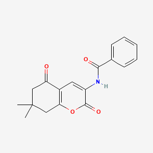 N-(7,7-dimethyl-2,5-dioxo-5,6,7,8-tetrahydro-2H-chromen-3-yl)benzamide