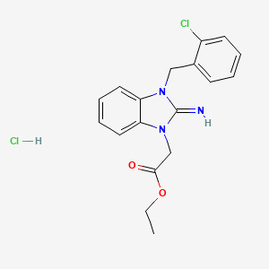 ethyl [3-(2-chlorobenzyl)-2-imino-2,3-dihydro-1H-benzimidazol-1-yl]acetate hydrochloride