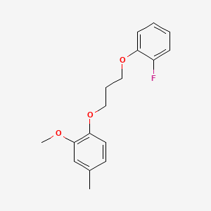 molecular formula C17H19FO3 B4911637 1-[3-(2-fluorophenoxy)propoxy]-2-methoxy-4-methylbenzene 